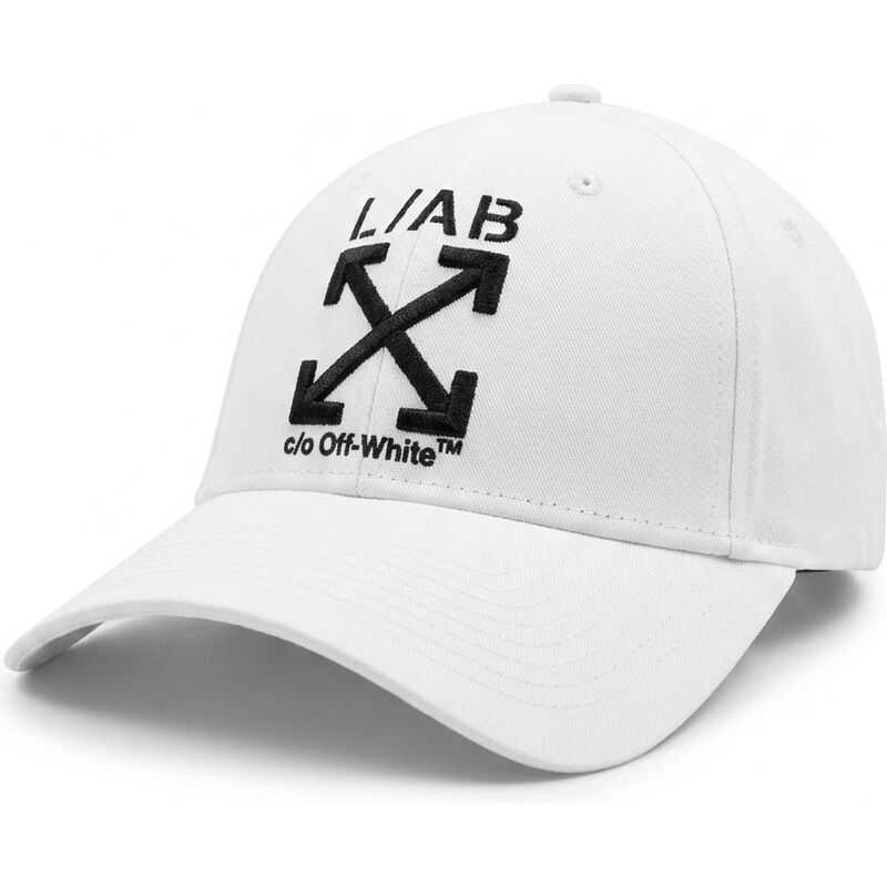czapki-zakrzywiona-bialy-tasma-regulowana-clamp-arrows-twill-l-ab-c-o-off-white czapki-zakrzywiona-bialy-tasma-regulowana-clamp-arrows-twill-l-ab-c-o-off-white