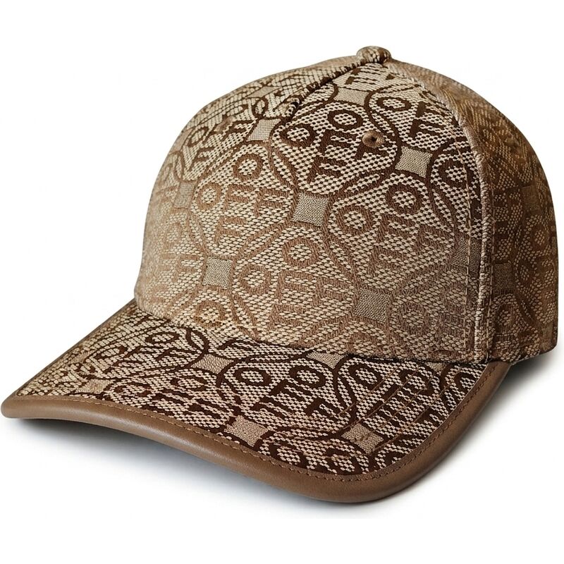 czapki-zakrzywiona-brazowy-tasma-regulowana-off-jacquard-canvas-l-ab-c-o-off-white