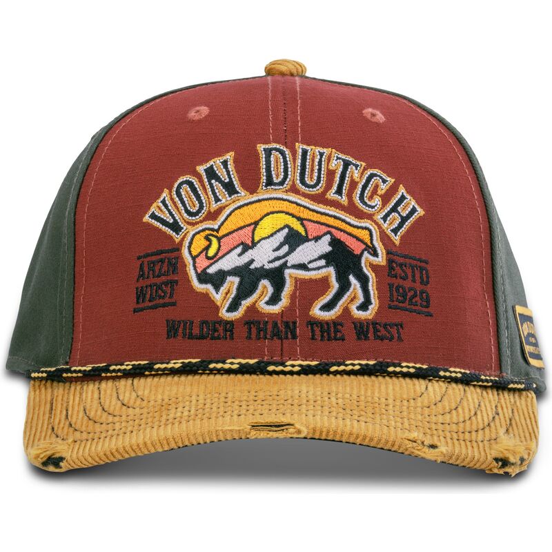 czapki-zakrzywiona-czerwony-snapback-sem15-von-dutch