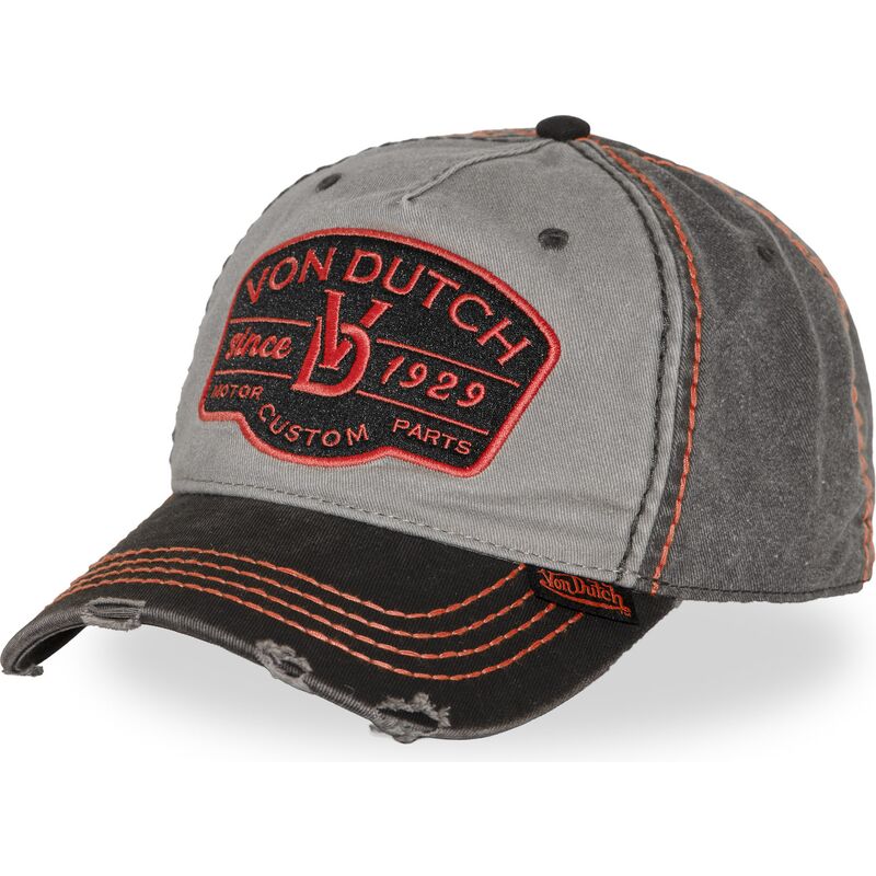 czapki-zakrzywiona-szary-tasma-regulowana-retro16-von-dutch