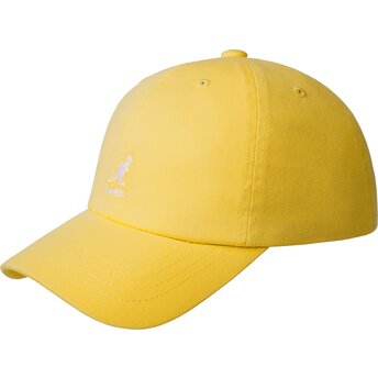 Czapki zakrzywiona żółty taśma regulowana Washed Baseball Lemon Sorbet Kangol
