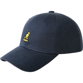 Czapki zakrzywiona granatowy taśma regulowana Washed Baseball Navy Kangol
