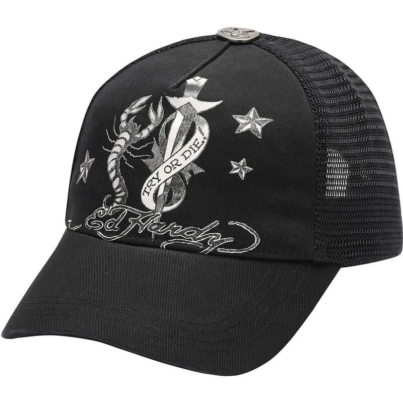 czapki-zakrzywiona-czarny-snapback-dagger-scorpion-ed-hardy