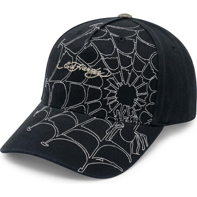 czapki-zakrzywiona-czarny-tasma-regulowana-spiderweb-ed-hardy