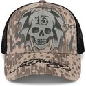 czapki-zakrzywiona-szary-snapback-13-skull-ed-hardy