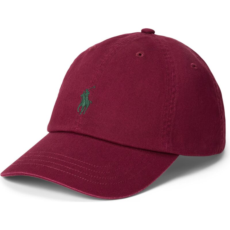 czapki-zakrzywiona-czerwony-tasma-regulowana-cotton-chino-classic-sport-polo-ralph-lauren