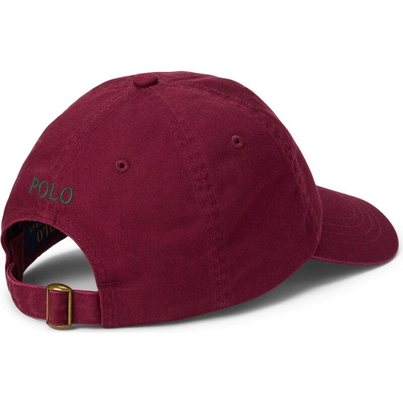 czapki-zakrzywiona-czerwony-tasma-regulowana-cotton-chino-classic-sport-polo-ralph-lauren