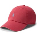 czapki-zakrzywiona-czerwony-tasma-regulowana-cotton-chino-classic-sport-polo-ralph-lauren