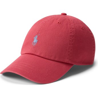 Czapki zakrzywiona czerwony taśma regulowana Cotton Chino Classic Sport Polo Ralph Lauren