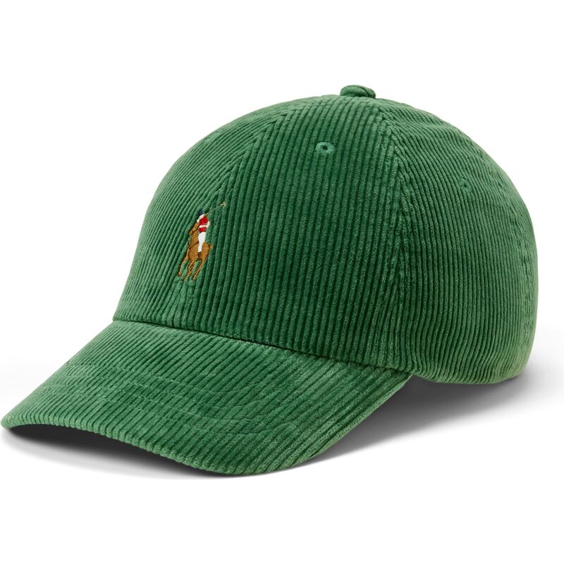 czapki-zakrzywiona-zielony-tasma-regulowana-corduroy-polo-ralph-lauren