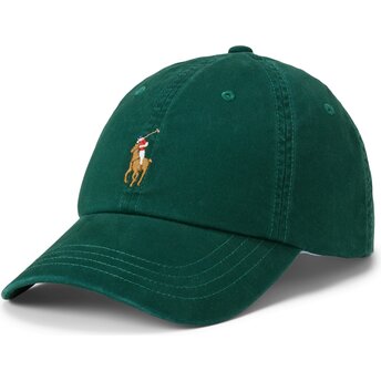 Czapki zakrzywiona zielony taśma regulowana Classic Sport College Green Polo Ralph Lauren