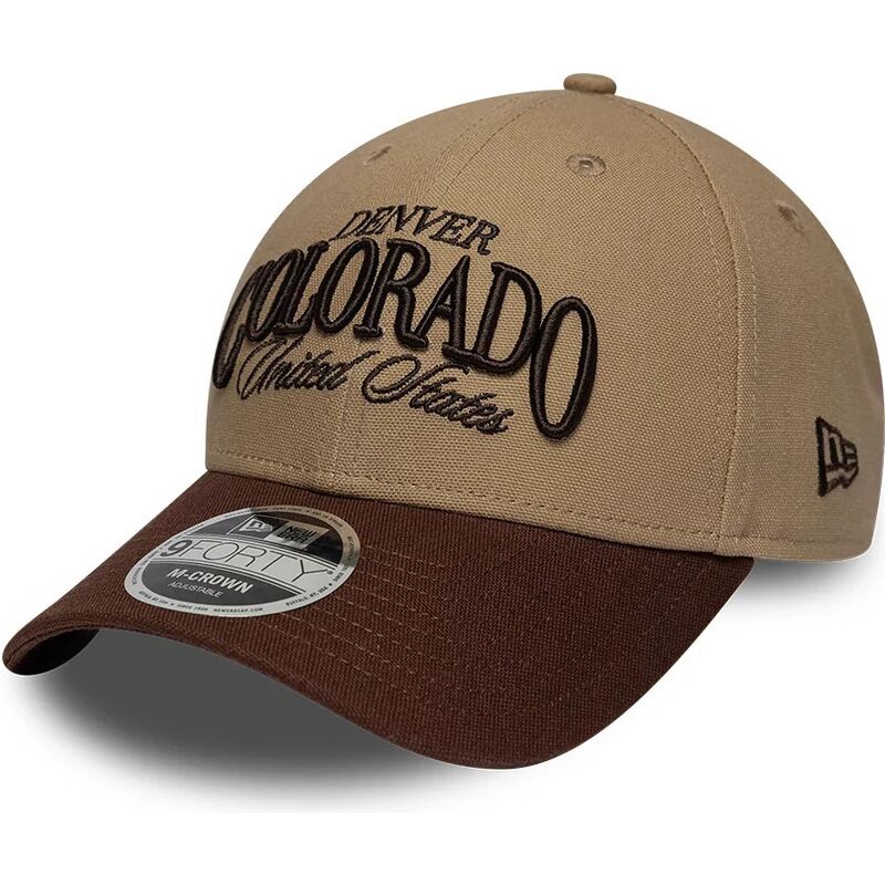 gorra-curva-marron-ajustable-9forty-m-crown-wordmark-de-denver-colorado-de-new-era gorra-curva-marron-ajustable-9forty-m-crown-wordmark-de-denver-colorado-de-new-era