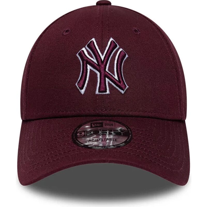 czapki-zakrzywiona-czerwony-tasma-regulowana-9forty-team-outline-new-york-yankees-mlb-new-era