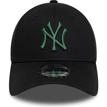 Czapki zakrzywiona czarny taśma regulowana 9FORTY League Essential New York Yankees MLB New Era