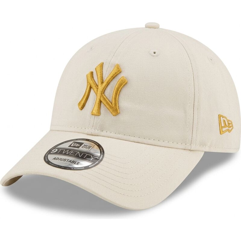 czapki-zakrzywiona-bezowy-tasma-regulowana-dorado-9twenty-league-essential-new-york-yankees-mlb-new-era