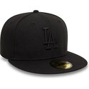 czarna-dopasowana-czapka-z-daszkiem-z-czarnym-logo-59fifty-league-essential-los-angeles-dodgers-mlb-new-era