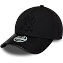 czapki-zakrzywiona-czarny-tasma-regulowana-9forty-m-crown-a-frame-fabric-mix-new-york-yankees-mlb-new-era