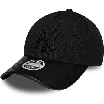 Czapki zakrzywiona czarny taśma regulowana 9FORTY M-Crown A Frame Fabric Mix New York Yankees MLB New Era