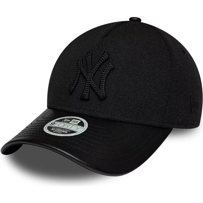 czapki-zakrzywiona-czarny-tasma-regulowana-9forty-m-crown-a-frame-fabric-mix-new-york-yankees-mlb-new-era