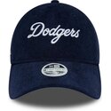 czapki-zakrzywiona-granatowy-tasma-regulowana-9twenty-cord-script-los-angeles-dodgers-mlb-new-era