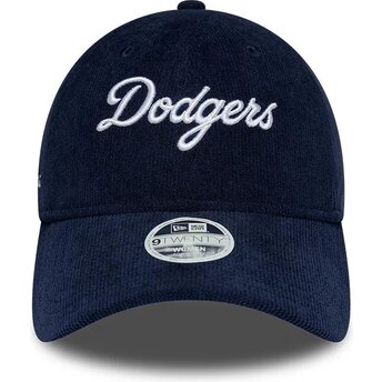 Czapki zakrzywiona granatowy taśma regulowana 9TWENTY Cord Script Los Angeles Dodgers MLB New Era