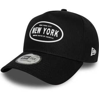 Czapki zakrzywiona czarny snapback 9FORTY E Frame Rubber New York New Era