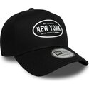 czapki-zakrzywiona-czarny-snapback-9forty-e-frame-rubber-new-york-new-era