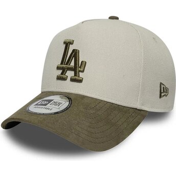 Czapki zakrzywiona zielony snapback 9FORTY E Frame Suede Visor Los Angeles Dodgers MLB New Era