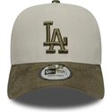 czapki-zakrzywiona-zielony-snapback-9forty-e-frame-suede-visor-los-angeles-dodgers-mlb-new-era