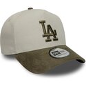czapki-zakrzywiona-zielony-snapback-9forty-e-frame-suede-visor-los-angeles-dodgers-mlb-new-era