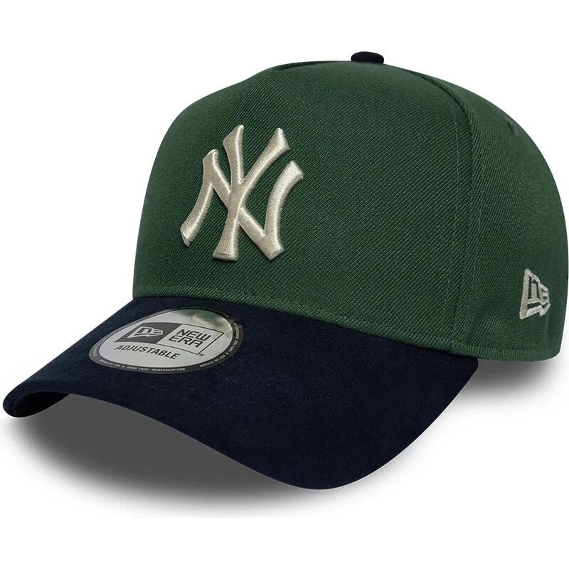 czapki-zakrzywiona-zielony-snapback-9forty-e-frame-suede-visor-new-york-yankees-mlb-new-era