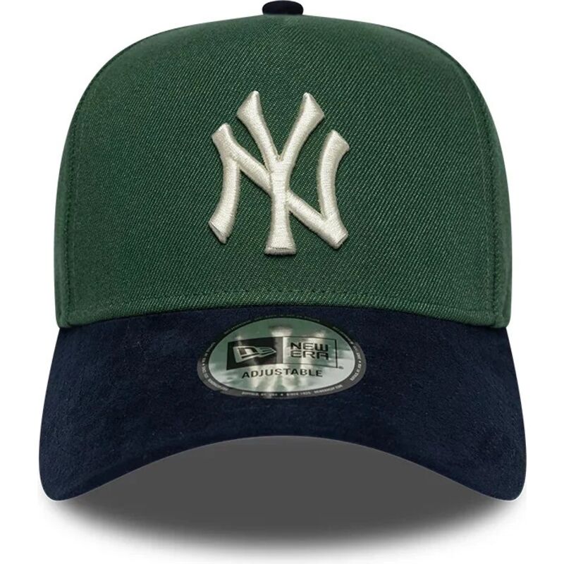 czapki-zakrzywiona-zielony-snapback-9forty-e-frame-suede-visor-new-york-yankees-mlb-new-era