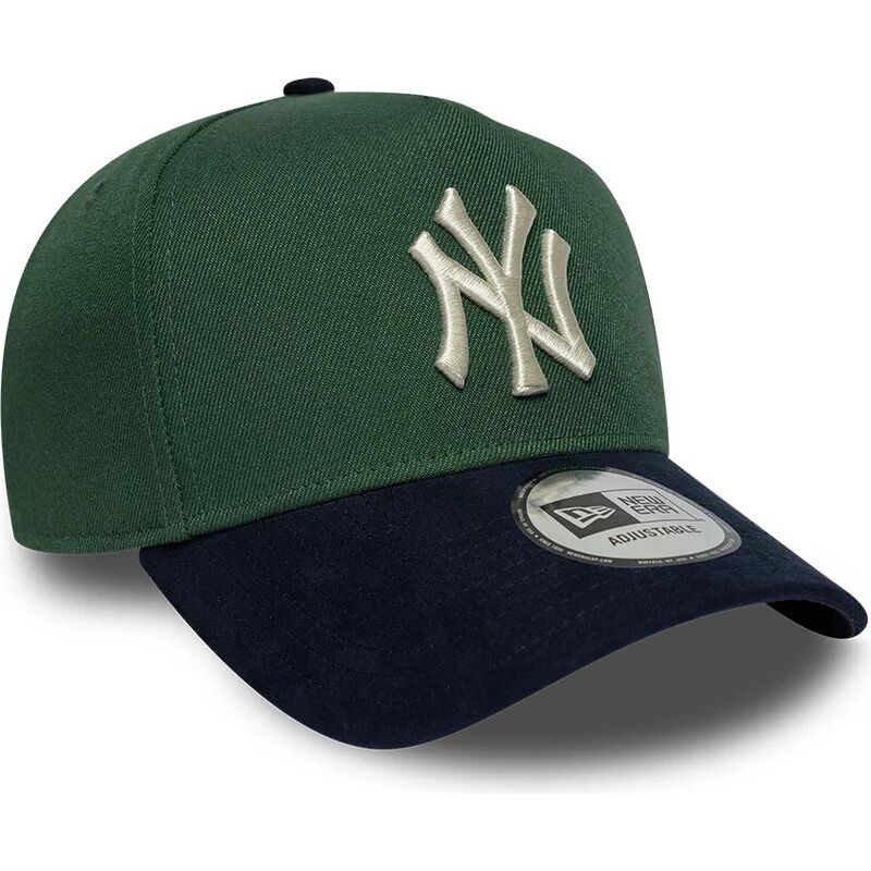 czapki-zakrzywiona-zielony-snapback-9forty-e-frame-suede-visor-new-york-yankees-mlb-new-era