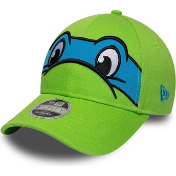 Czapki zakrzywiona zielony snapback dla dziecka 9FORTY M-Crown Face Leonardo Tortugas Ninja New Era