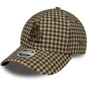 czapki-zakrzywiona-zielony-tasma-regulowana-9forty-m-crown-houndstooth-los-angeles-dodgers-mlb-new-era
