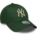 czapki-zakrzywiona-zielony-tasma-regulowana-9forty-metallic-new-york-yankees-mlb-new-era