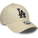 czapki-zakrzywiona-bezowy-tasma-regulowana-9forty-infill-los-angeles-dodgers-mlb-new-era