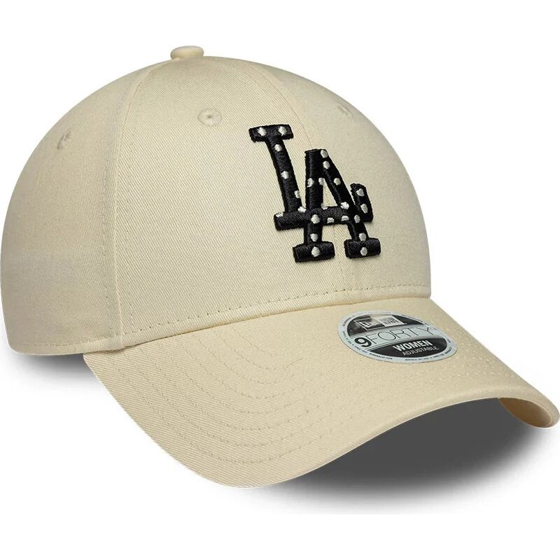 czapki-zakrzywiona-bezowy-tasma-regulowana-9forty-infill-los-angeles-dodgers-mlb-new-era