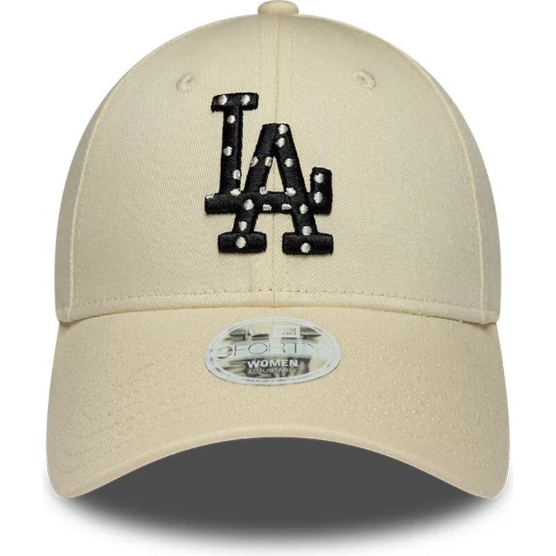 czapki-zakrzywiona-bezowy-tasma-regulowana-9forty-infill-los-angeles-dodgers-mlb-new-era
