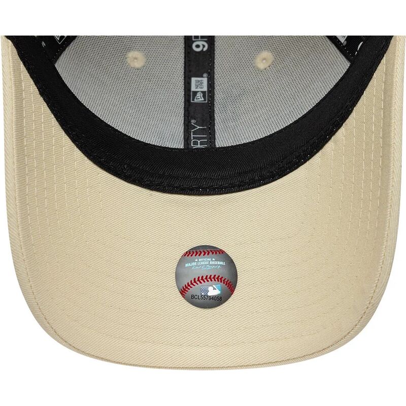 czapki-zakrzywiona-bezowy-tasma-regulowana-9forty-infill-los-angeles-dodgers-mlb-new-era