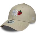 czapki-zakrzywiona-bezowy-tasma-regulowana-9forty-fruit-icon-strawberry-new-york-yankees-mlb-new-era