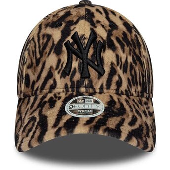 Czapki zakrzywiona lampart taśma regulowana 9FORTY Ocelot Print New York Yankees MLB New Era