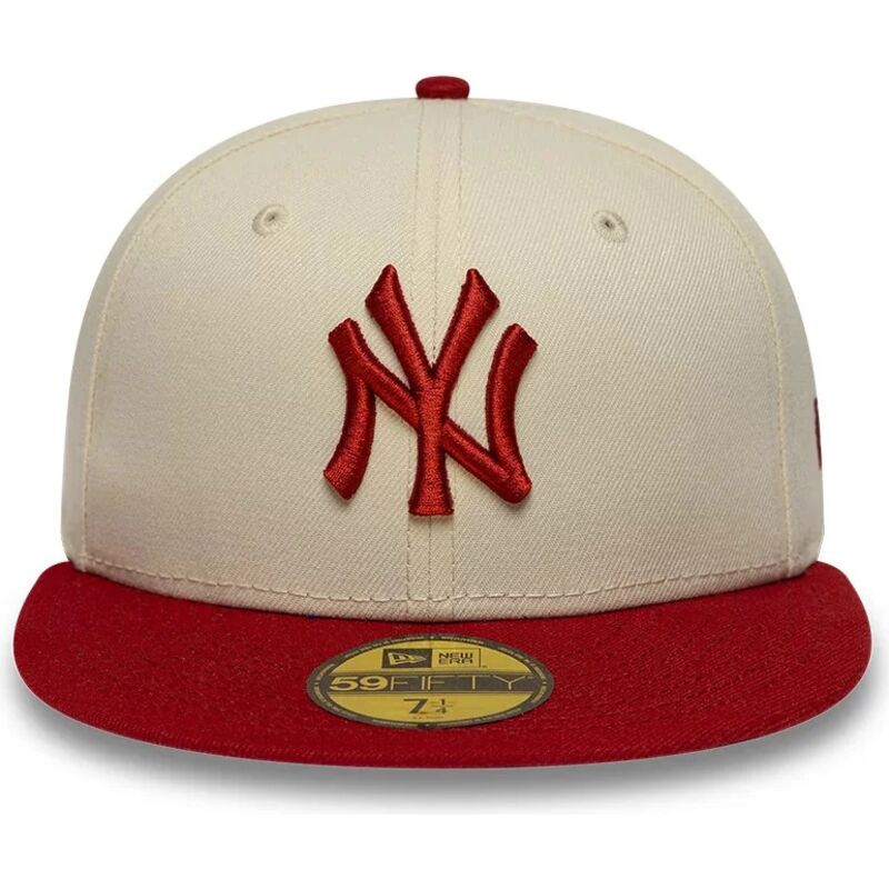 czapki-plaska-bezowy-dopasowany-59fifty-league-essential-new-york-yankees-mlb-new-era