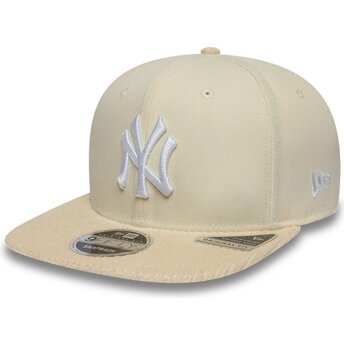 Czapki płaska beżowy snapback 9FIFTY Cord Visor New York Yankees MLB New Era