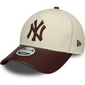 czapki-zakrzywiona-bezowy-tasma-regulowana-9forty-m-crown-fabric-mix-new-york-yankees-mlb-new-era