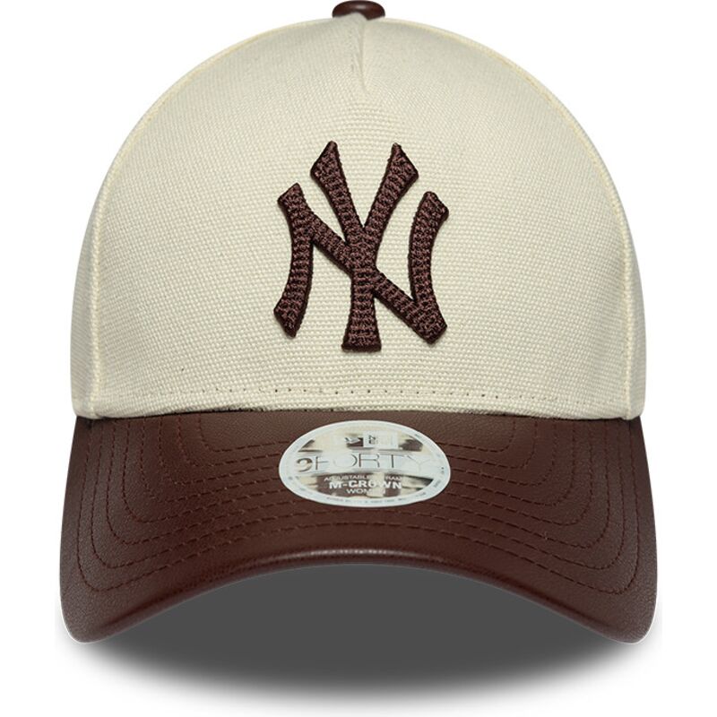 czapki-zakrzywiona-bezowy-tasma-regulowana-9forty-m-crown-fabric-mix-new-york-yankees-mlb-new-era czapki-zakrzywiona-bezowy-tasma-regulowana-9forty-m-crown-fabric-mix-new-york-yankees-mlb-new-era