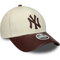 czapki-zakrzywiona-bezowy-tasma-regulowana-9forty-m-crown-fabric-mix-new-york-yankees-mlb-new-era