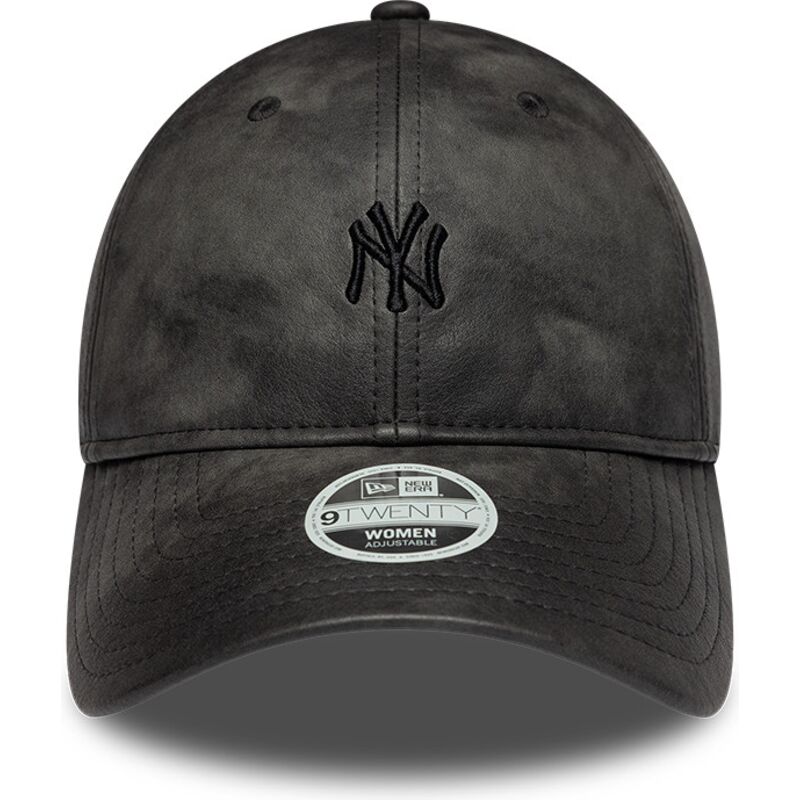 czapki-zakrzywiona-czarny-tasma-regulowana-9twenty-washed-pu-new-york-yankees-mlb-new-era