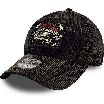 Czapki zakrzywiona czarny taśma regulowana 9TWENTY Patch Acid Cord Hot Rods New Era