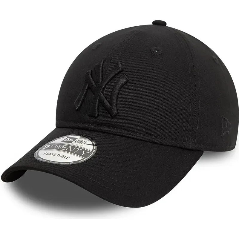 czarna-regulowana-czapka-z-zakrzywionym-daszkiem-z-czarnym-logo-9twenty-league-essential-new-york-yankees-mlb-new-era